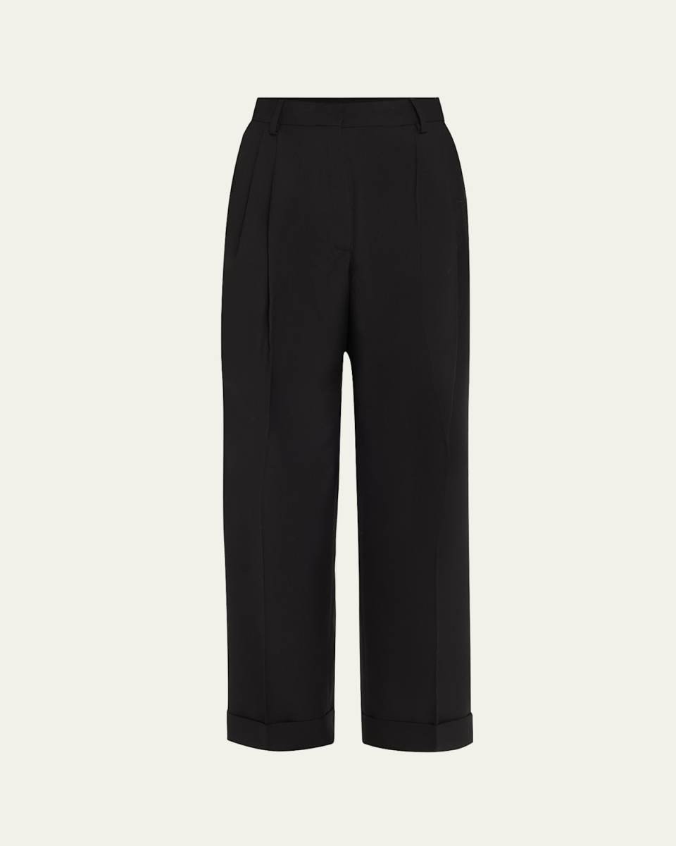 Partan Pleated Merino Wool Pants